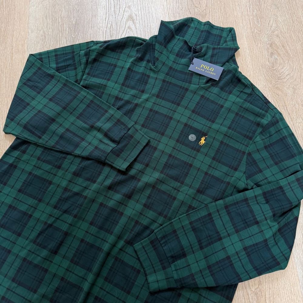 Polo Ralph Lauren Blackwatch Plaid Turtleneck Mens 3XB Green Black Tartan NWT